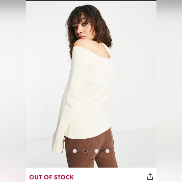 Topshop Knit Cut Out Top - Picture 6 of 7